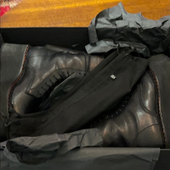 R13 X Double Stack Platform Black Leather Boot - Picture 7 of 8